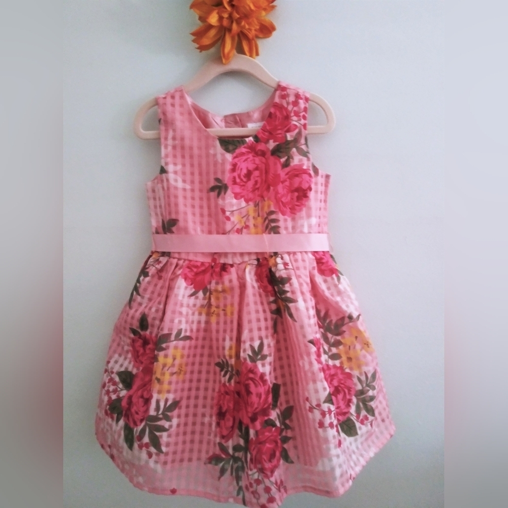 The Children's Place Pink Floral Dress, Size 4T, NWOT